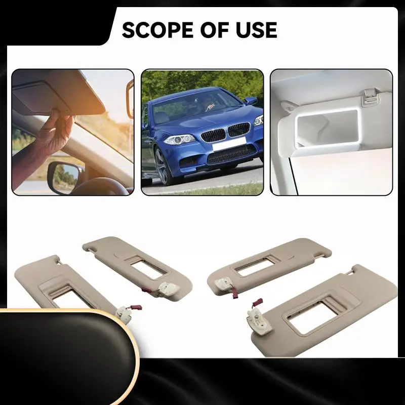 

1 Pair Beige Car Sun Visors For BMW 5 SERIES F10 F11 F18 2011-2015 51167248857 51167248858-N29R