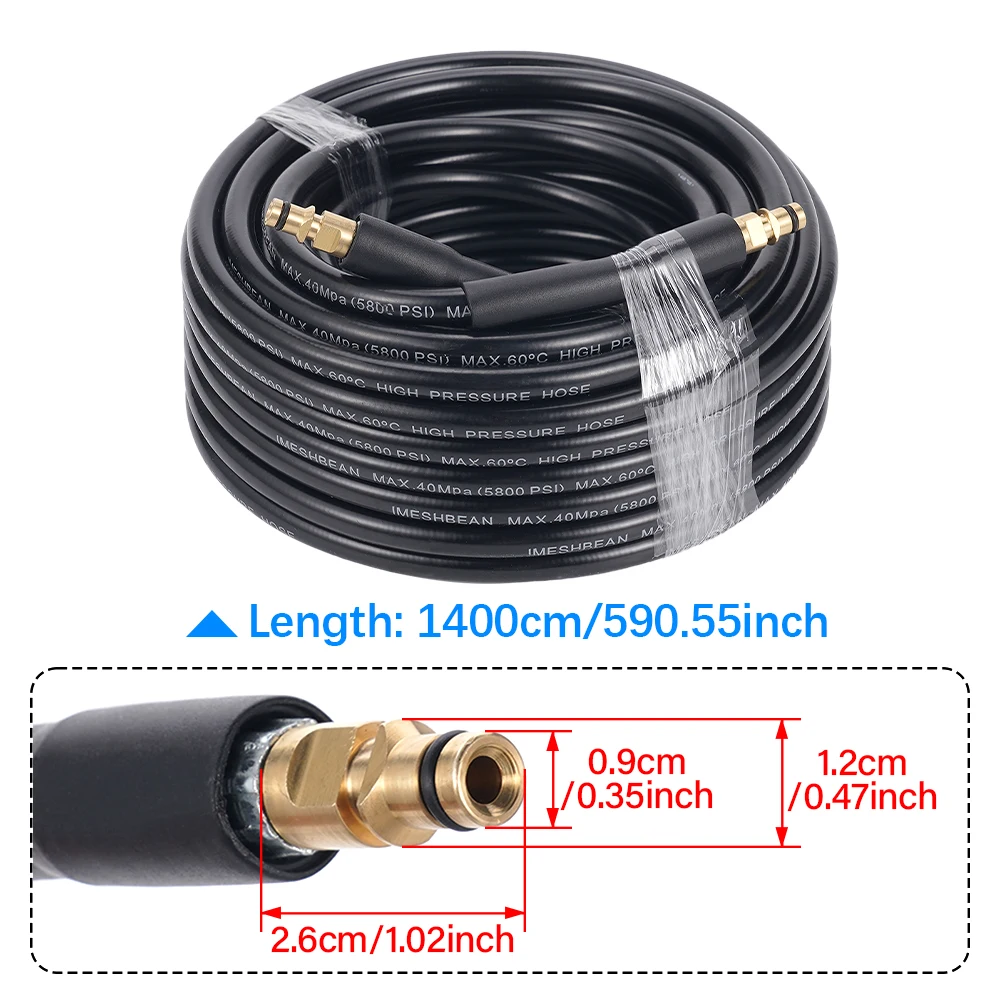 6/8/10/15M Pressure Washer Hose K2-K7 High pressure Water Cleaning Hose Pipe Cord Car Washer Extension Hose Sewage Pipe
