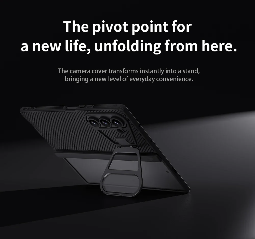 Чехол Nillkin для Samsung Galaxy Z Fold 7 5G Magsafe, магнитная опора, противоударный матовый прозрачный объектив, чехол-подставка для камеры