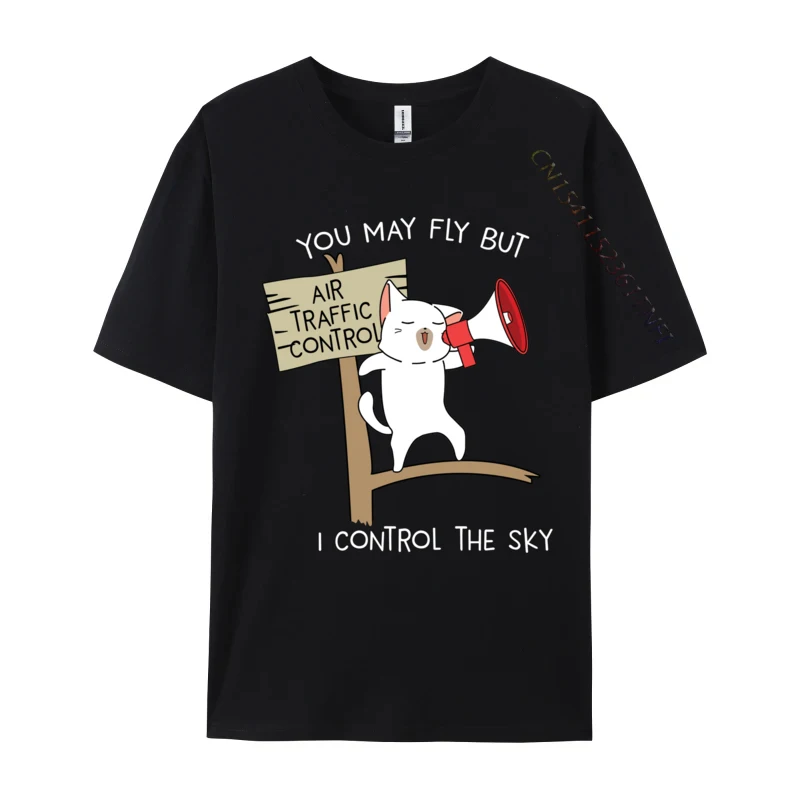 Air Traffic Control The Sky ATC Pilot Airport Airplane Printed Cotton T Shirt Custom T-Shirt Discount Cool T-Shirt