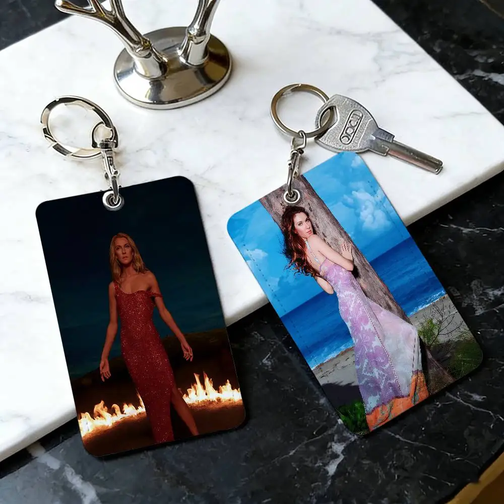 Singer C-Celine-ES D-Dion Card Holder Men And Womenn Community Access Card Key Rings Accessories Gift
