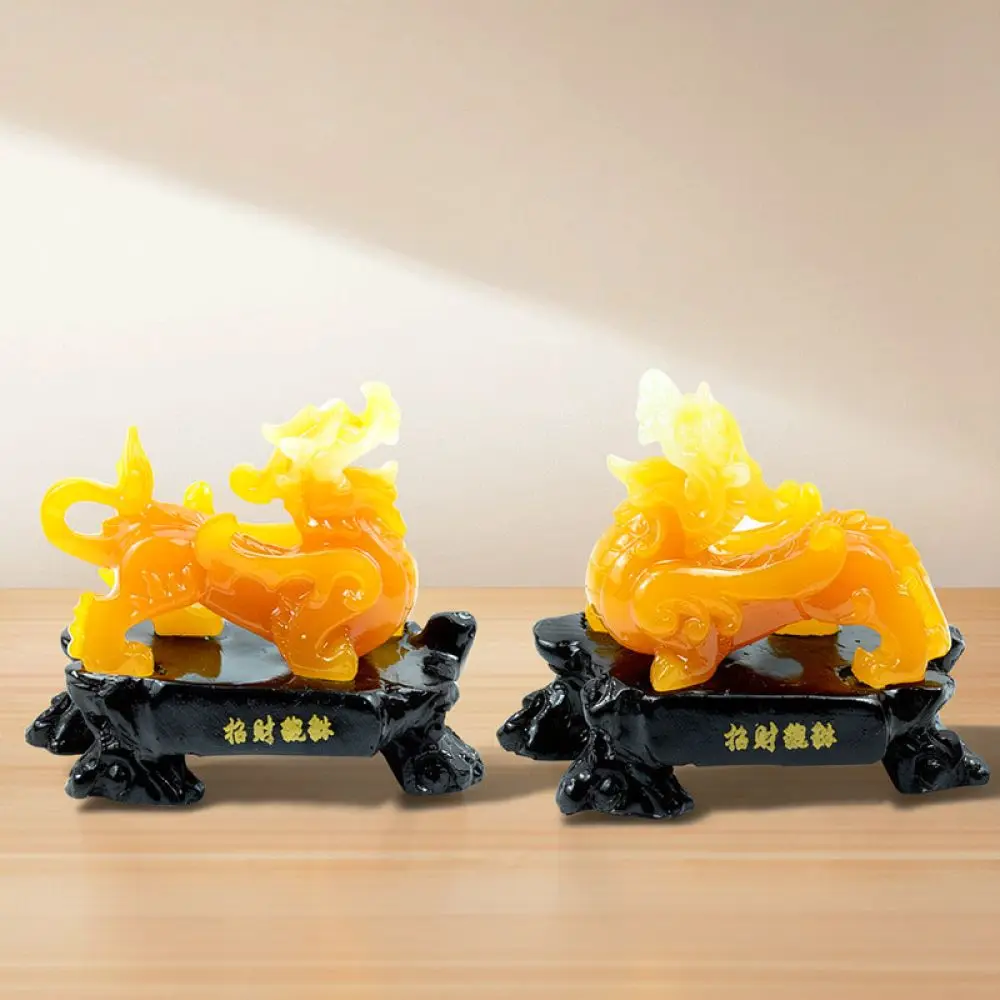 Resin Chinese Lucky Cabbage Pen Holder Decorative Sculpture Prosperity Figurine Desk Accessory Home Office Creative Decor