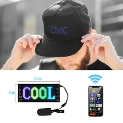 Programmable LED Cap Smart APP Control Adjustable LED Hat with Removable Screen Display Light for Outdoor Concert Carnival