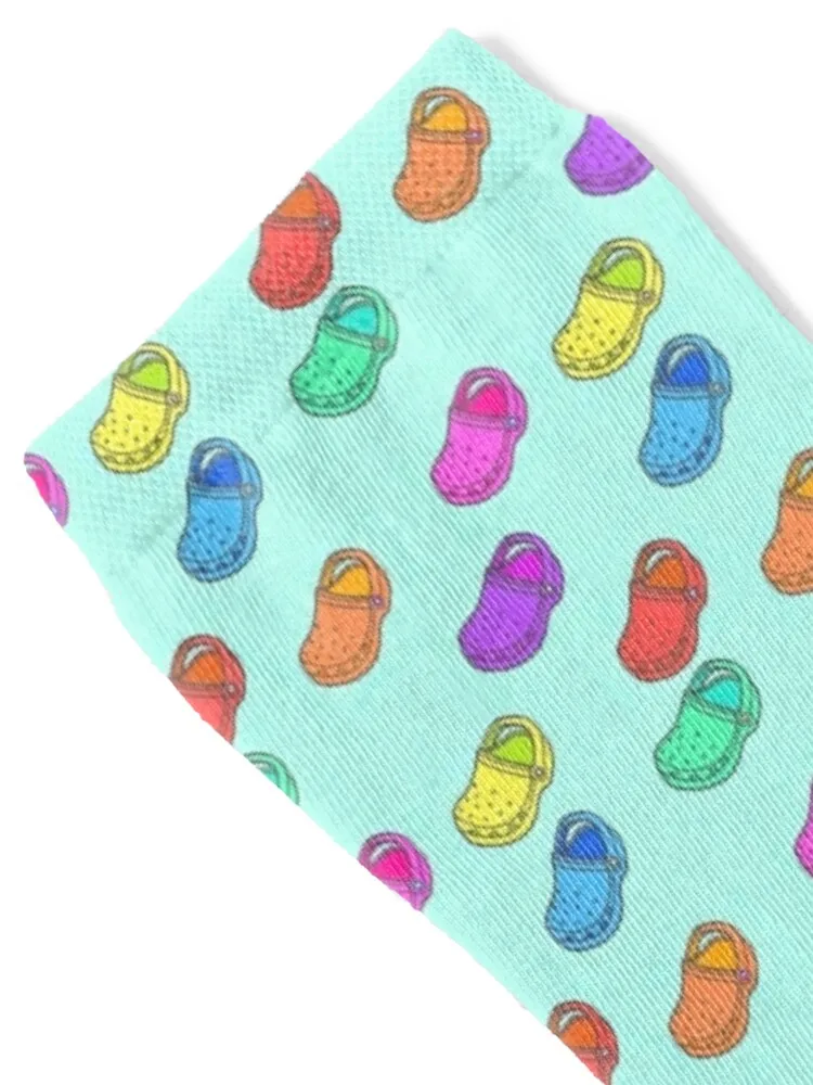 Colorful Croc Shoes Pack Socks Non-slip christmas gift Socks Ladies Men's