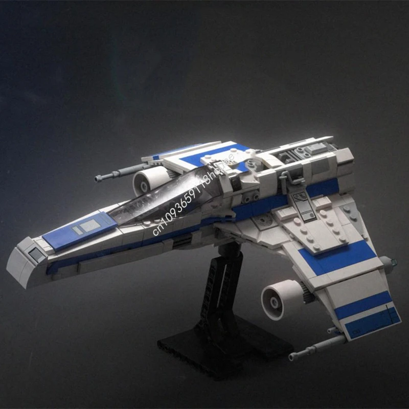 

629 шт. MOC PiXEL-DANs E-Wing модификации включают стенд, звездное битва, строительные блоки, Рождественская модель, подарок на день рождения