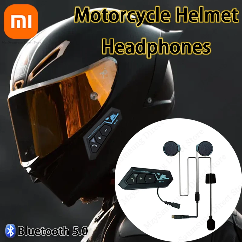 

Xiaomi BT22 Wireless Headphone Bluetooth 5.0 Motorcycle Helmet Headsets Moto Stereo Interphone Handsfree Call With Reduction Mic