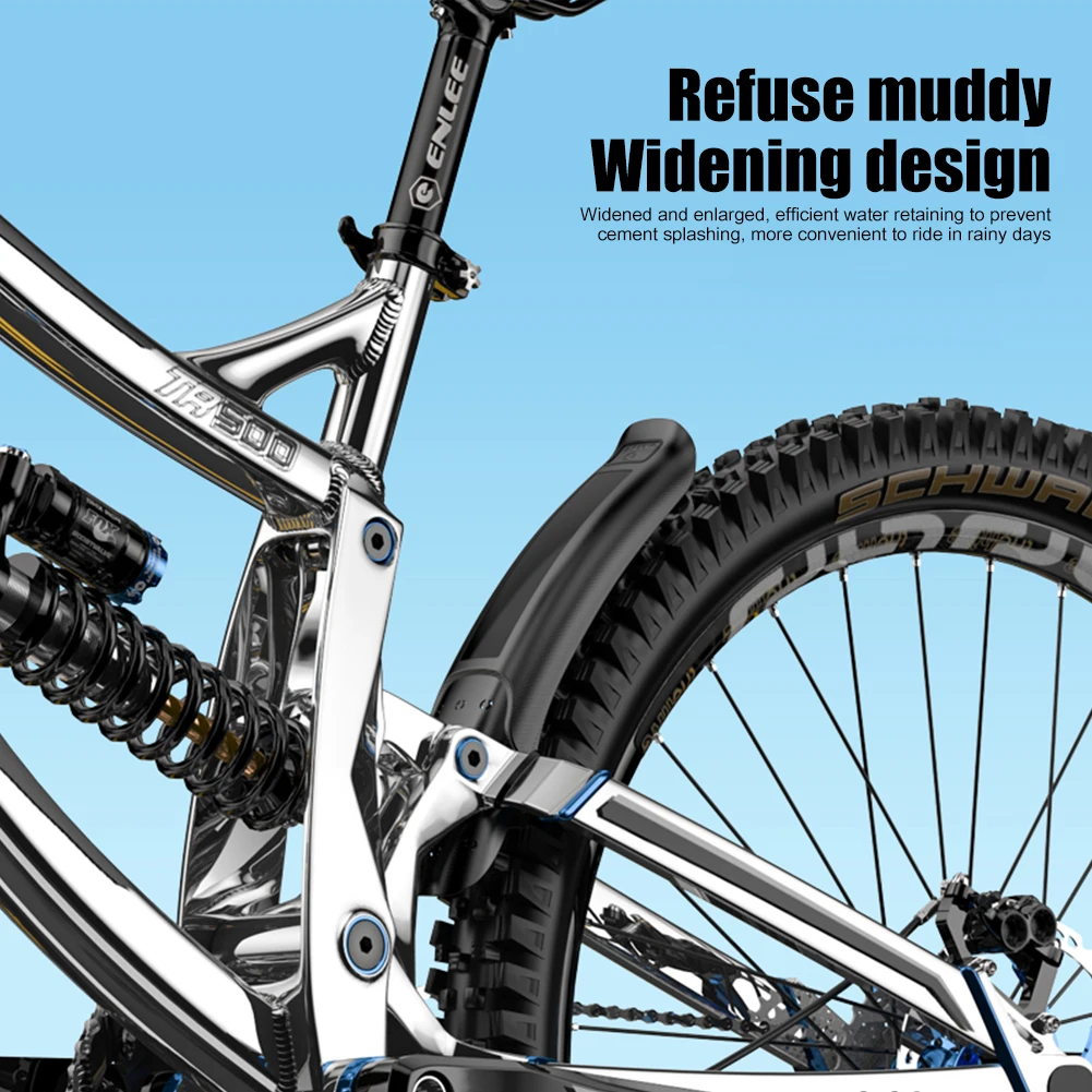 ENLEE Mountain Bike Cycling Front And Rear Universal Extended Mudguard Tile Cycling Bike Hard Shell Mudguard Equipment