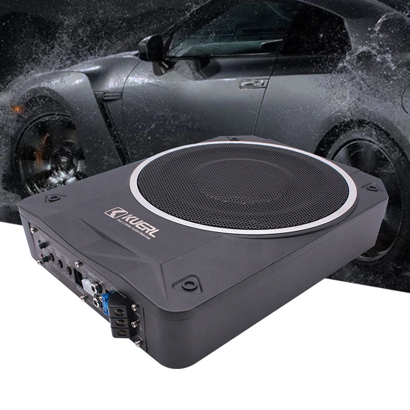 Car Modification Of 55mm Thick Aluminum Alloy Small Steel Gun 12V Active Ultra-thin Car Audio Subwoofer Auto Speakers Subwoofer