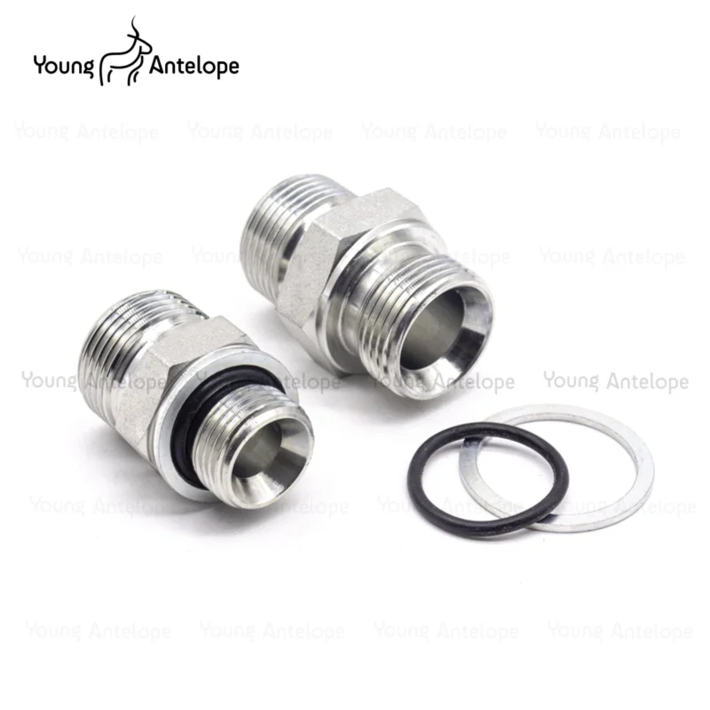 Yonghua Fittings 1BG Hydraulic Tubing English Pipe Thread 60 Degree Inner Cone C Type Transfer Tube G Male Thread O-Ring Direct