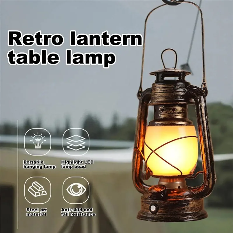 

Портативная лампа для кемпинга, USB перезаряжаемый подвесной фонарь для палатки без пульта дистанционного управления, динамический свет пламени с питанием от батареи