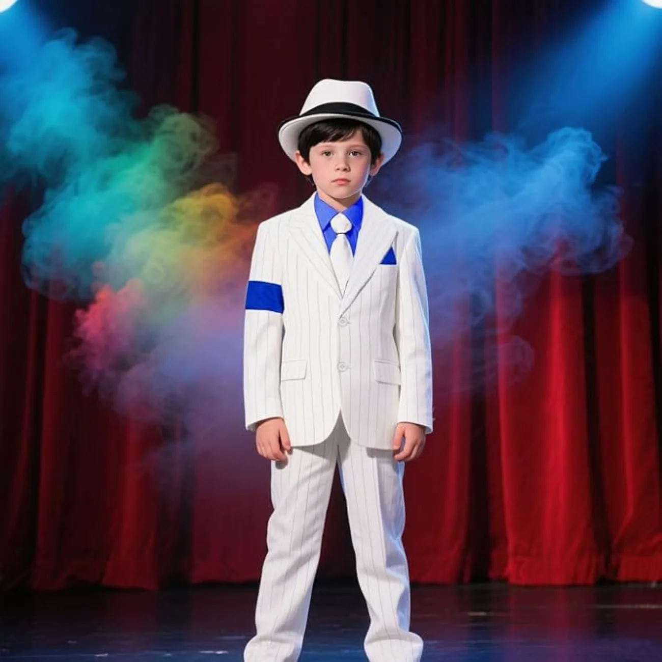 Boys Michael Jackson Costume MJ White Suit Set Jazz Breathable Gentleman's Clothing