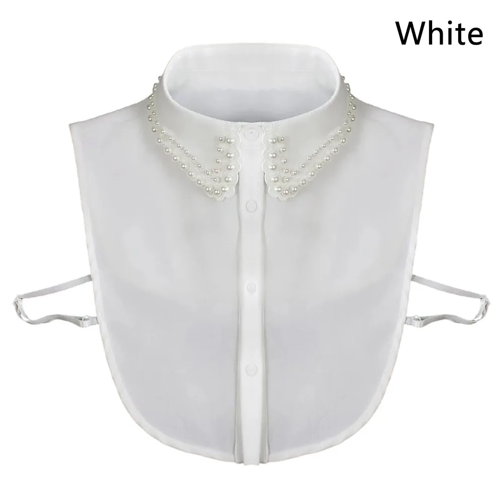 

Elegant Detachable Beaded Collar Shiny Rhinestones Half-Shirt Women's Collar Diamond-Studded Collar