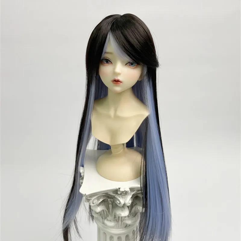 

Bjd SD кукла парик высокая температура для 1/3 1/4 1/6 1/8 BJD кукла два цвета прямой парик