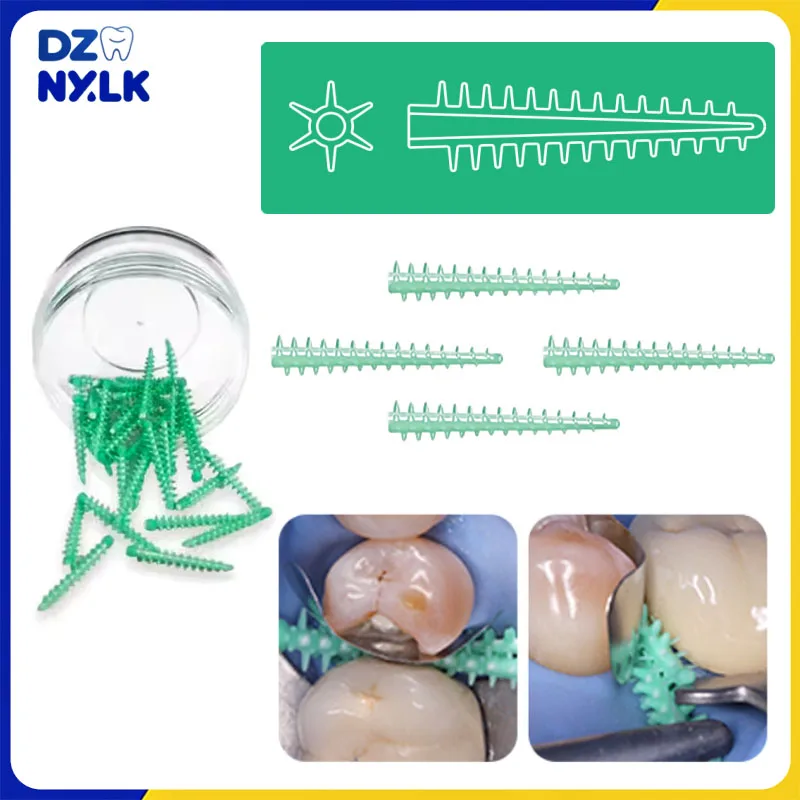 40Pcs/Box Dental Wedges Adaptive Interdental Wedge Sectional Contoured Matrice Matrix Tooth Gap Wedges Silicone Dentist Material