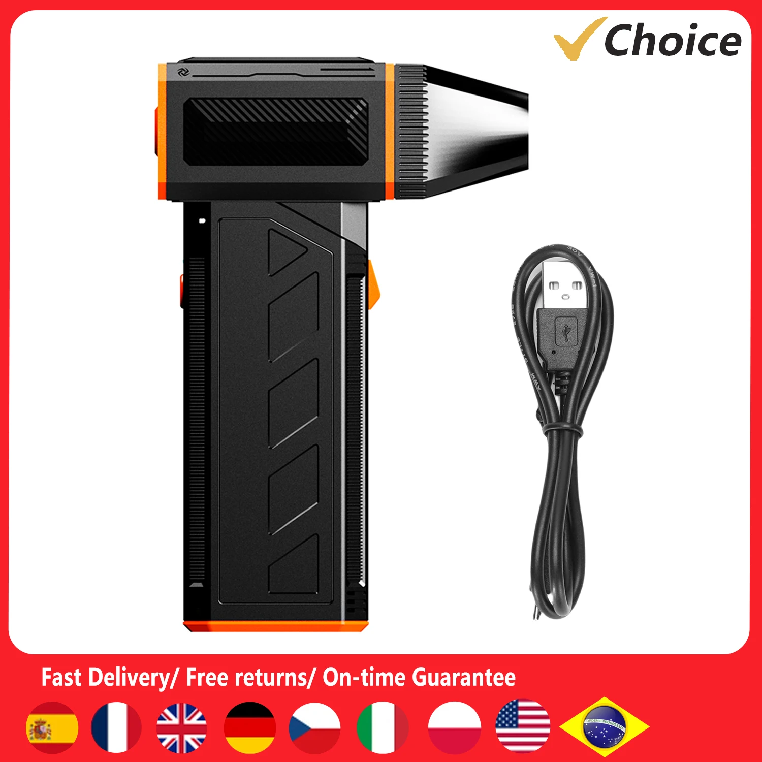 

Handheld Jet Fan Brushless Motor Car Dryer Air Blower Turbo Fan 120000 RPM Adjustable High Speed Keyboard Cleaning Tool