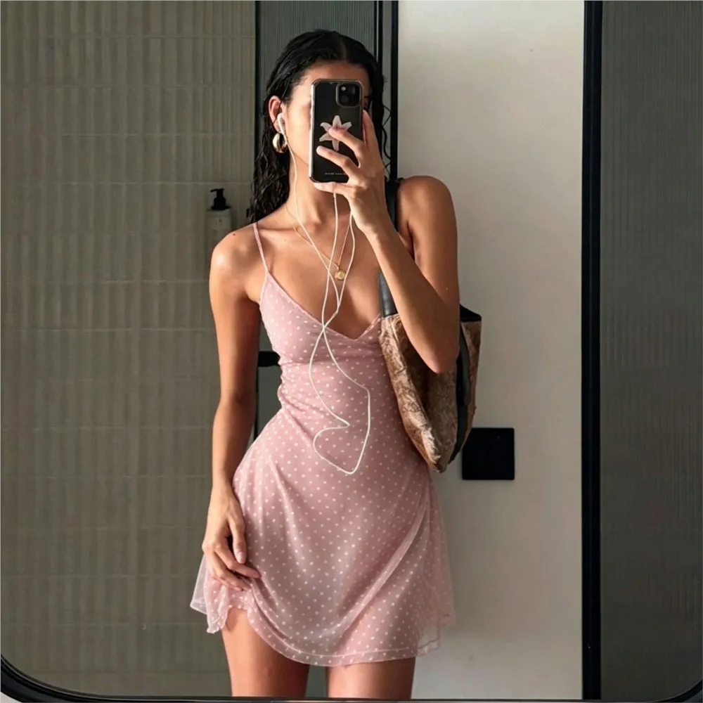 MsChuh Summer New Party Dresses For Woman Sexy Sleeveless Polka Dot Dress Slim Contrast Vestidos Bodycon package Hip Temperament