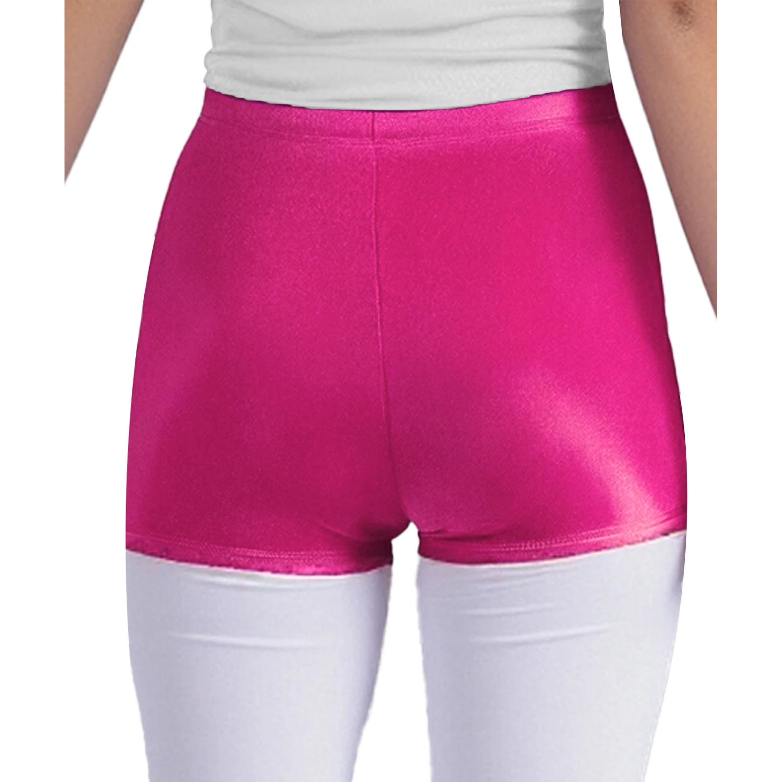 Meisjes metallic glanzende balletdans gymnastiek shorts elastische tailleband bodems tiener kunstschaatsen yoga sport workout danskleding
