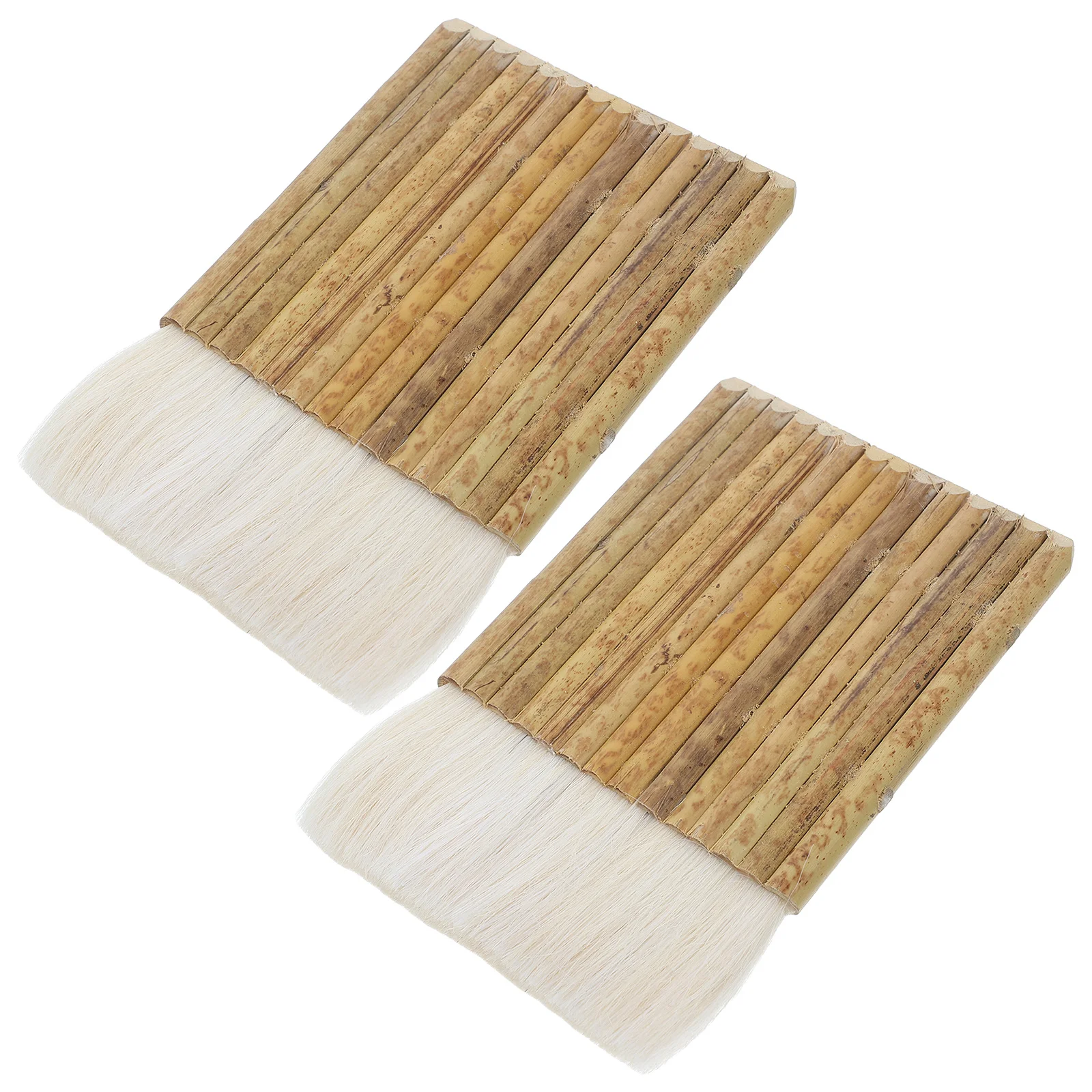 

2Pcs Soft Hair Bamboo Paddle Brush for Watercolor Oil Acrylic Painting Fine Detail Work Smooth Stroke Art Brush for Sketching