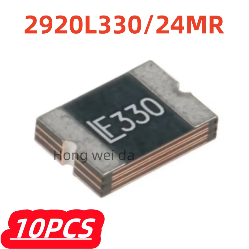 10 Peças/Lote Novo Fusível Resetável PTC 2920L330/24MR LF330 3.3A (retenção) 5.5A (disparo) 24VDC 40A 2W 5s 0.015Ohm SMD com Ponto de Solda 2920 T/R