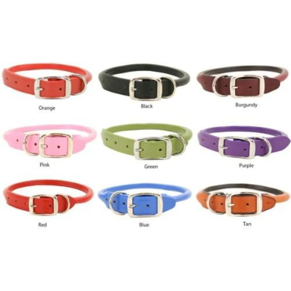 ياقة كلب جلدية ملفوفة باللون الأسود - 24 بوصة، متينة ومريحة للاستخدام اليومي