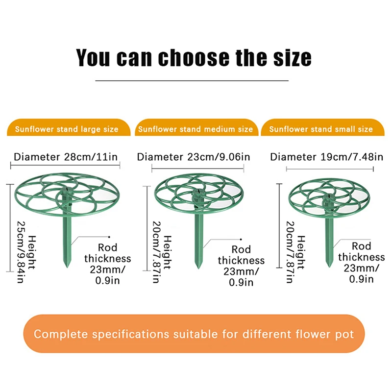 1Pc Sunflower Shaped Plastic Rack Bonsai Climbing Frame Green Luo Crab Claw Orchid Single Layer Support Climbing Vine Scaffold