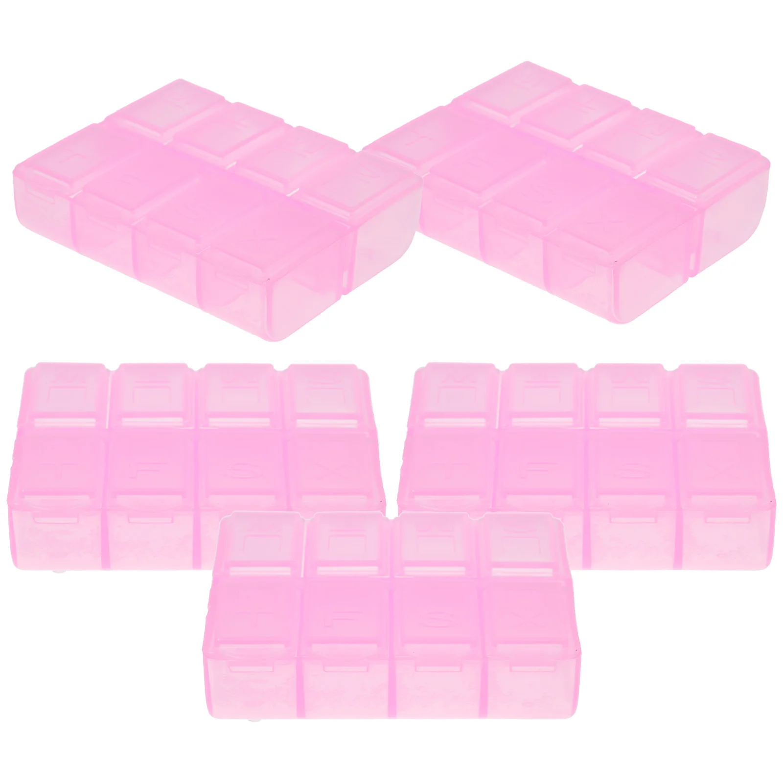 5 Pcs Pill Holder Medicine Supply Wear-resistant Pills Case Portable Convenient Household Organizer Compact Seal