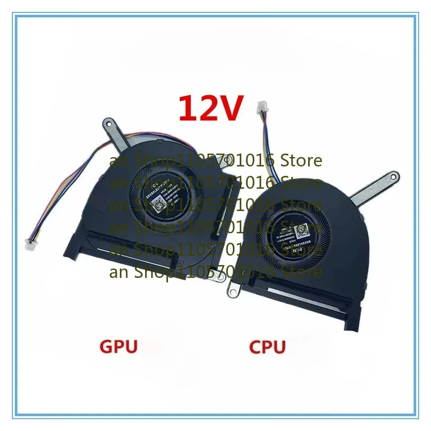 B=For Laptop Cooling Fan Asus TUF Gaming FX517 FX517ZM FX517ZC FX517ZR, 5V 12V CPU GPU Cooler Fans 13NR0990T01021 13NR0990T02021