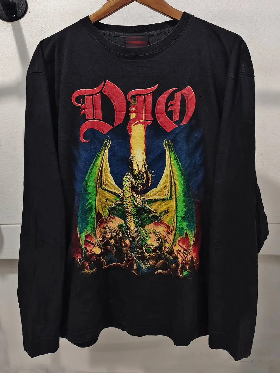 Dio Band American Retro Long Sleeve T-Shirt Rapcore High Street Rock Loose Shoulder Men Women Cotton Casual Breathable Print Tee