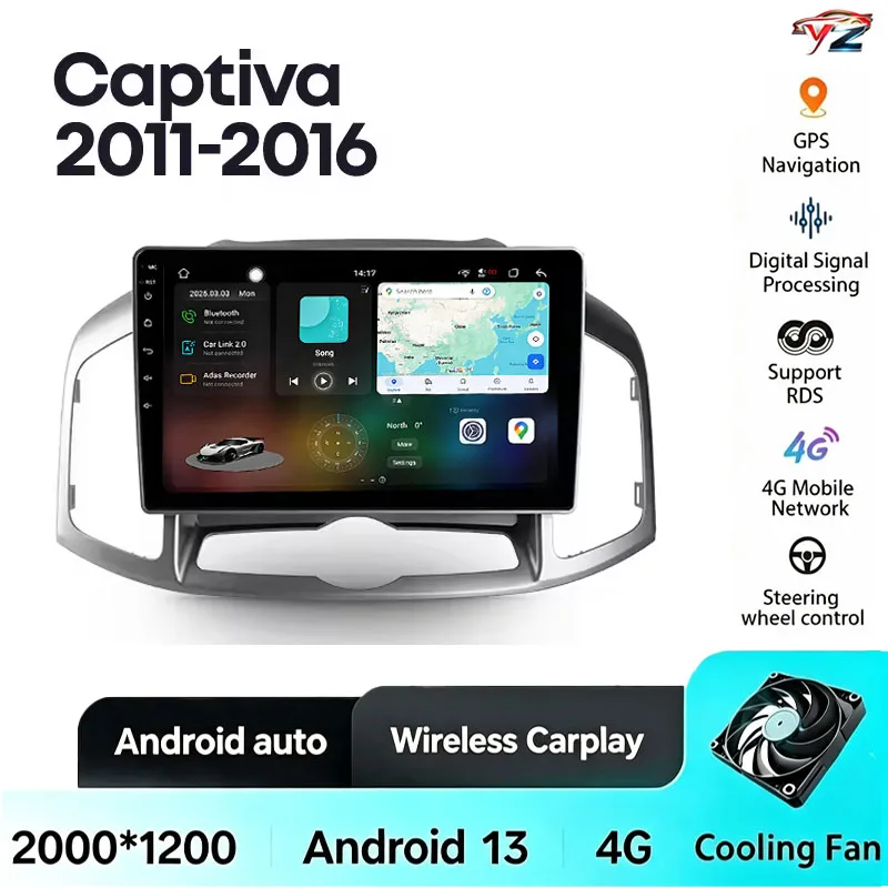 FYT-7870 For Chevrolet Captiva 1 2011 - 2016  CarPlay Android Auto 2DIN Car headunit Autoradio Car Radio Multimedia Stereo