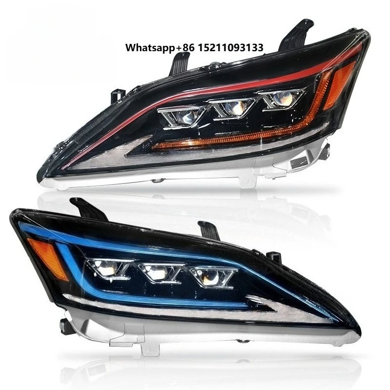 LED Headlight Upgrade Triple-Lens Blue and Red Color Options