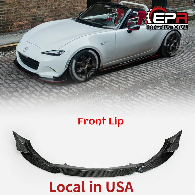 

For Mazda MX5 ND Miata Roadster Carbon Fiber GVT Style Front Bumper Lip Bodykits