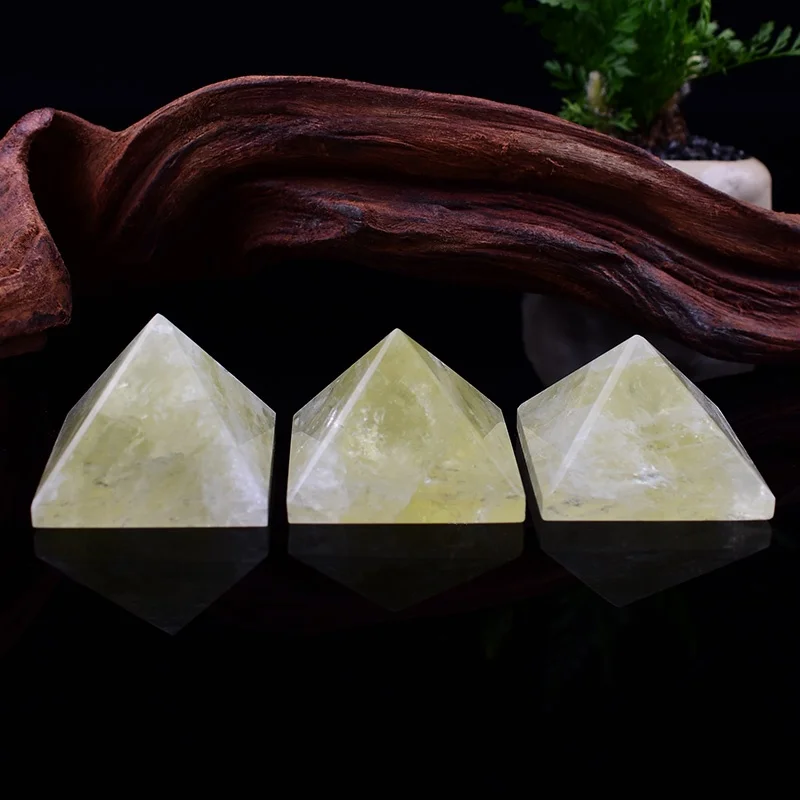 Natürliche Kristall Stein Citrin Pyramide Quarz Heilstein Reiki Kristall Turm Punkt Handwerk Hause Schreibtisch Dekor Souvenir DIY Geschenk