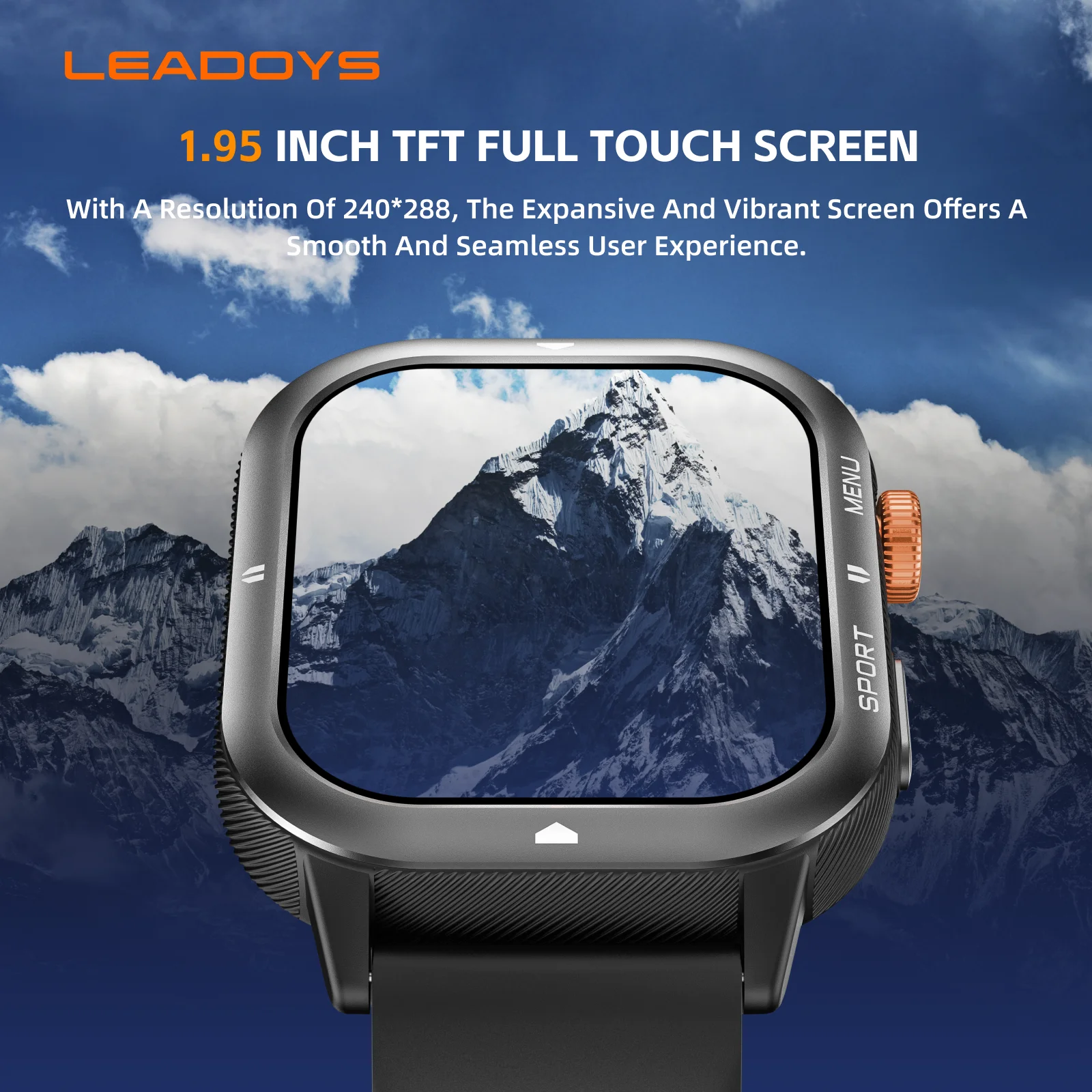 ساعة Leadoys C30 الذكية موديل 2025 - تعمل بتقنية البلوتوث مع خاصية تتبع السعرات الحرارية والرد على المكالمات ومراقبة معدل ضربات القلب