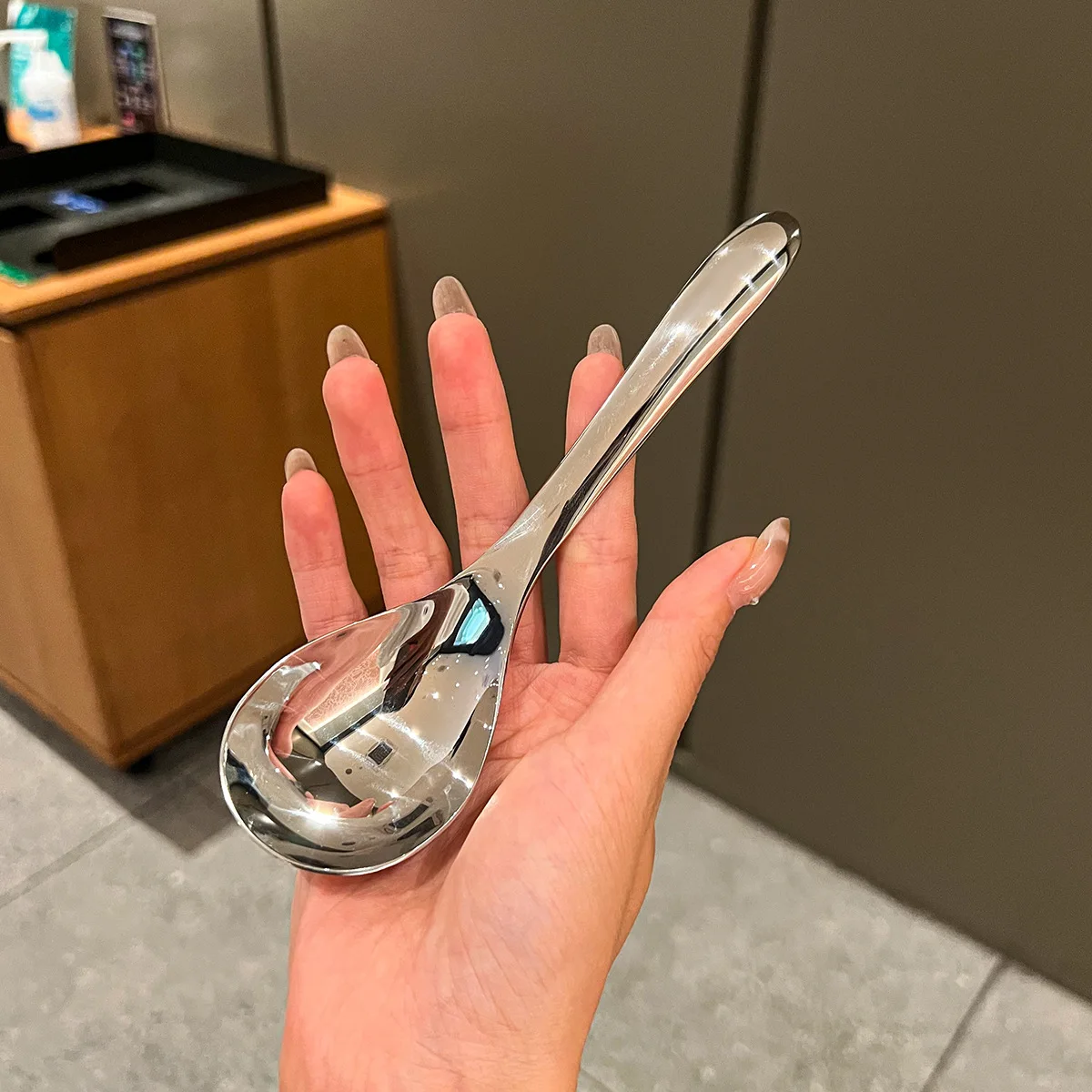 4 قطعة 316 sendok تناول الفولاذ المقاوم للصدأ هاودام تناول الطعام إندوك mendalam anak-anak ميني ببر إرسوك بولات #2