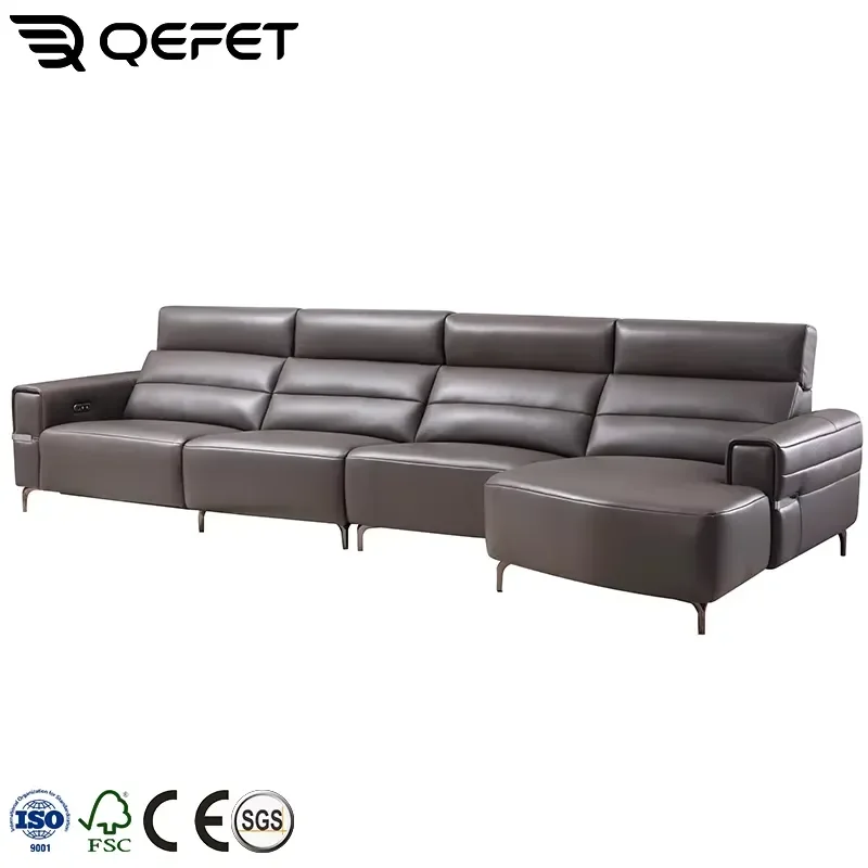 Special Shaped Sofa Best Seller Sectional Leather Italian Top Layer Nordic Modern Set