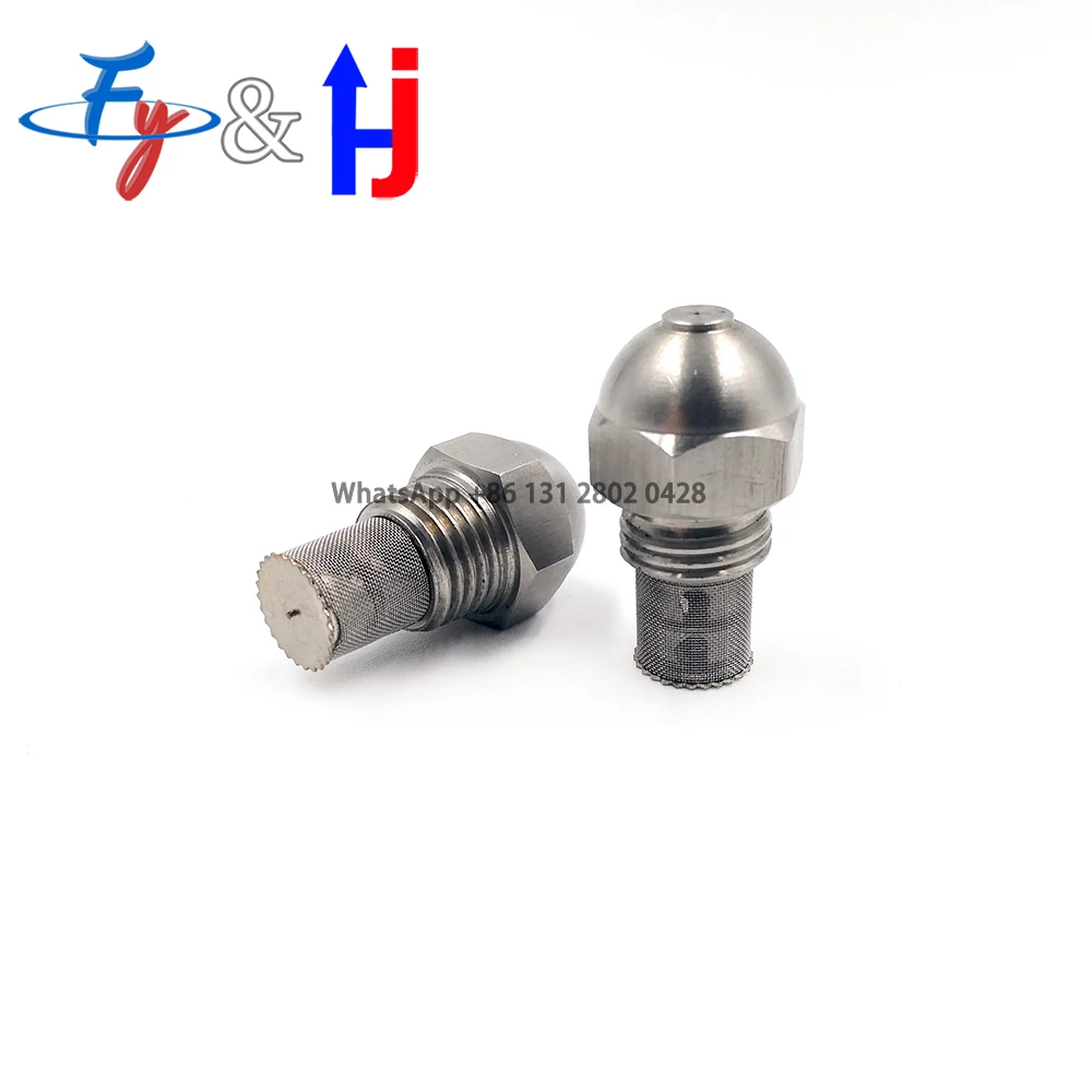 Stainless Steel Oil Nozzle for Burner Boiler, Oil Burner Nozzle, Fog Mist Nozzle, 60 Degree, 1/4 Inch Male Thread, Industrial