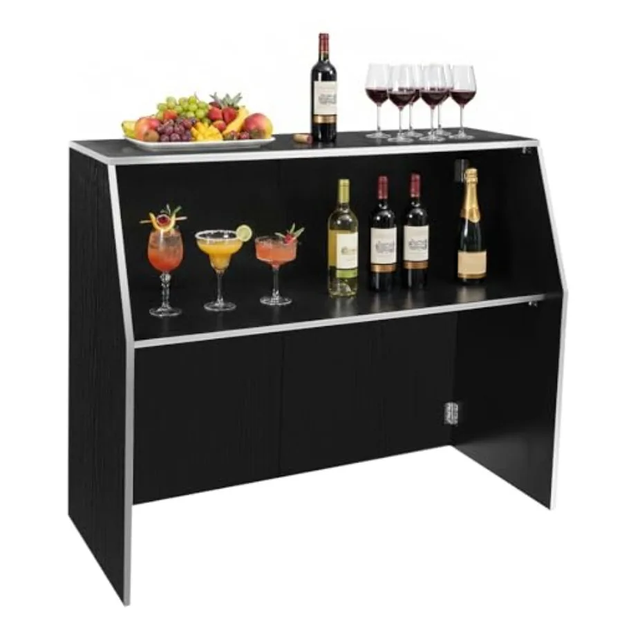 

Переносной барный шкаф-стол для бармена, складная портативная барная станция для мероприятий, большой размер 19.5X 47.75 x 42.75 дюймов