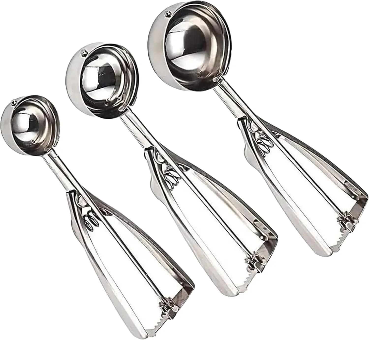 

3PCS Ice Cream Scoops Set Sharp Blade Ball,Thickend Gear Design,Washable Ice Cream Scoop for Fruits, Meatball, Baking & Party