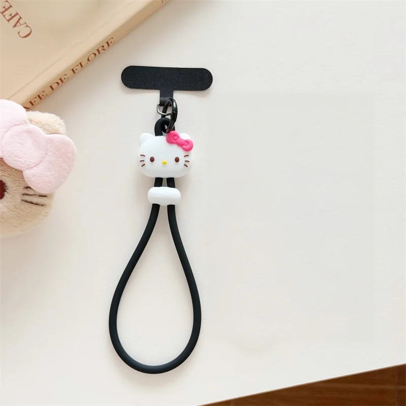 Niedlicher Cartoon Hello Kitty Handy-Handschlaufe aus Silikon, Anti-Verlust-Lanyard, Taschenanhänger für iPhone, Samsung und alle Handys – Detail 18