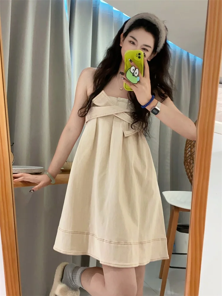 덩덩 고급 텍스처 00% 코튼 린넨 양면 착용 가능한 예술적 스타일 하프 스커트 여성용 프리미엄 퀄리티 패셔너블 미니 스커트