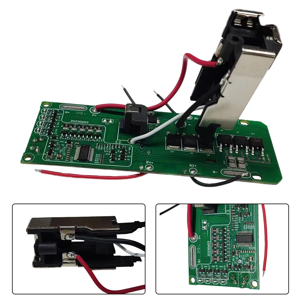 

Li-Ion Battery Charging Protect Circuit Board Chip PCB Green Repair Assemble Replacement 11*4*2.3cm For 20V/P108/RB18L40