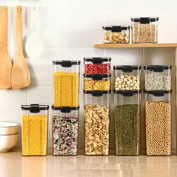 460/700/950/1300/1800ML Airtight Container Portable Airtight Dustproof Food Storage Container Leak Proof Seasoning Box Kitchen