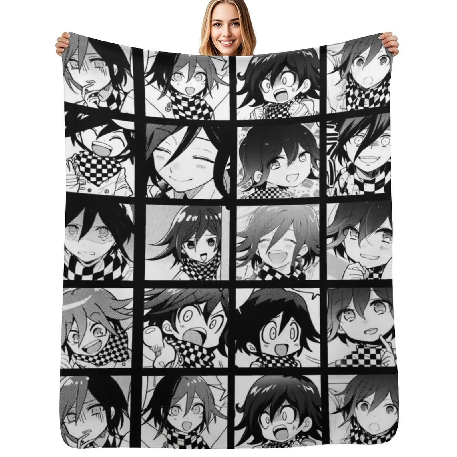 Kokichi Manga Collection Throw Blanket Soft Cozy Blanket for Pet Kids Adults