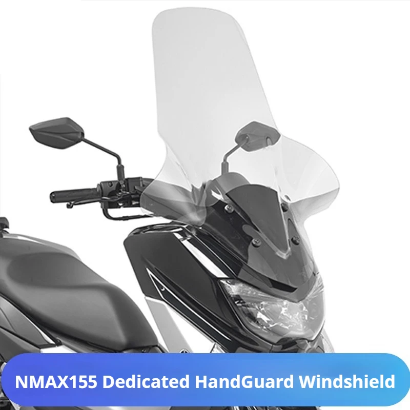 For Yamaha NMAX155 20‑24 Scooter Winter Large Hand‑guard Style Front Windshield Raised Widened Wind Deflector Parts