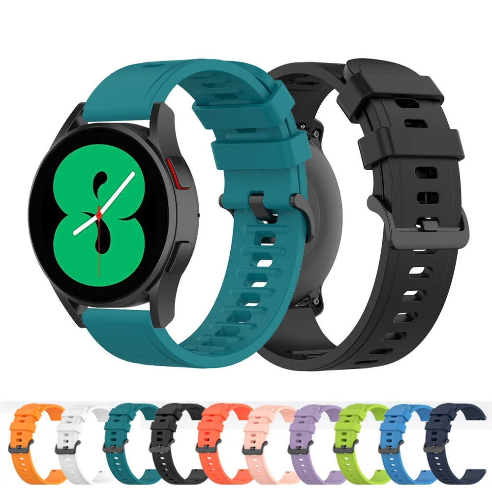 

For Samsung Galaxy Watch 4 Classic 42mm 46mm Smart Watch Strap 20mm Silicone Sport Bracelet For Galaxy Watch 4 40mm 44mm Band