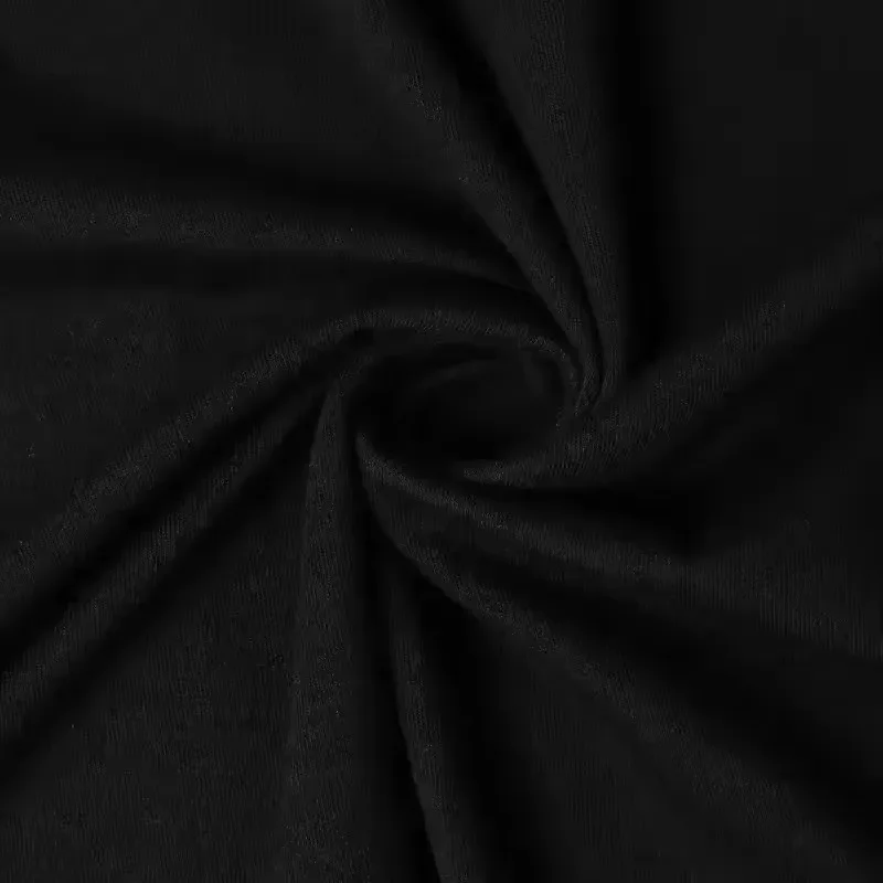 عادية طاقم الرقبة طويلة الأكمام قميص أسود المرأة عناصر الشكر والأبجدية طباعة تي شيرت الشارع الشهير جميع المواسم بلايز