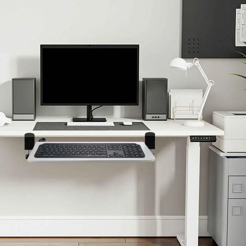 Поднос для клавиатуры под столом, регулируемый по высоте зажим под столом, держатель для клавиатуры под столом, держатель для клавиатуры под столом, раздвижной под стол