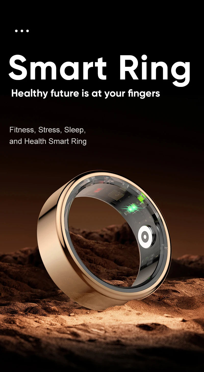 

2025 hot sale OEM LOGO Smart Ring Intelligent Body Fitness Tracker With App Control Sleep & IP68 Waterproof Function