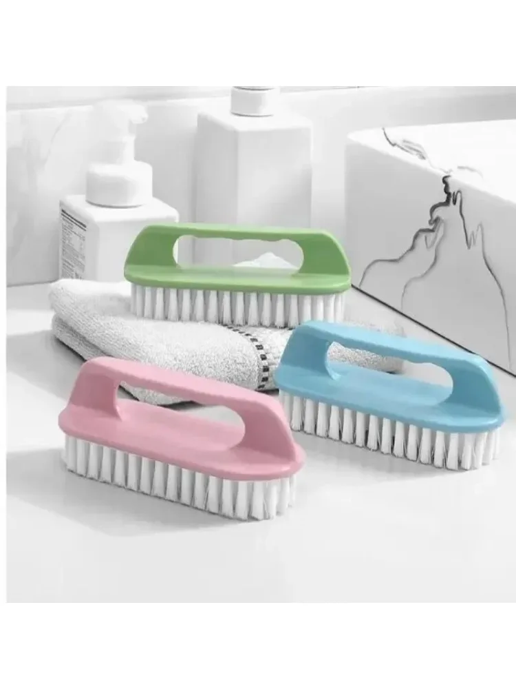 Brosse en plastique pour lavage de chaussures à poils rigides, brosse de nettoyage multifonctionnelle à main pour la maison, brosse de salle de bain pour le linge, 1 pièce