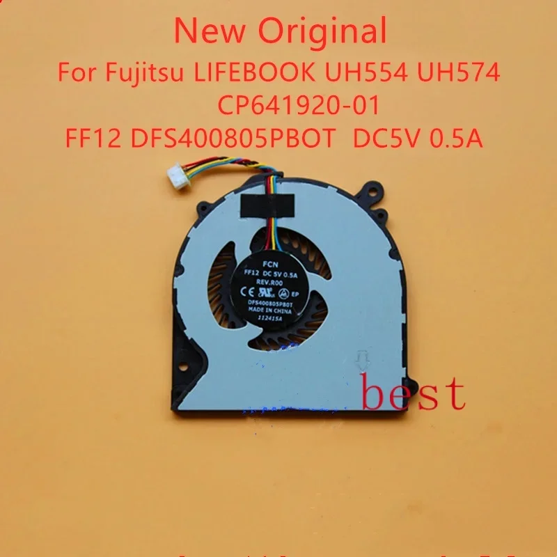 New Original Laptop CPU Cooling Fan For Fujitsu LIFEBOOK UH554 UH574 Fan CP641920-01 FF12 DF S400805PBOT Fan DC5V 0.5A